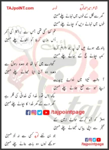 Ghar Se Nikal Ke Khoon Mein Nihane Chale Hussain Lyrics In Urdu 2017