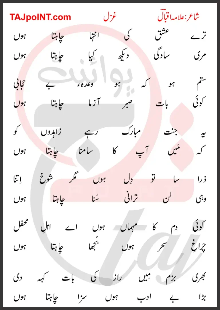Tere Ishq Ki Inteha Chahta Hoon Lyrics In Urdu 2017