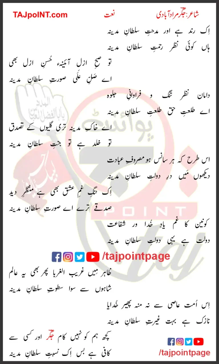Ek Rind Hai Our Midhat-e-Sultan-e-Madina Naat Lyrics In Urdu 2017