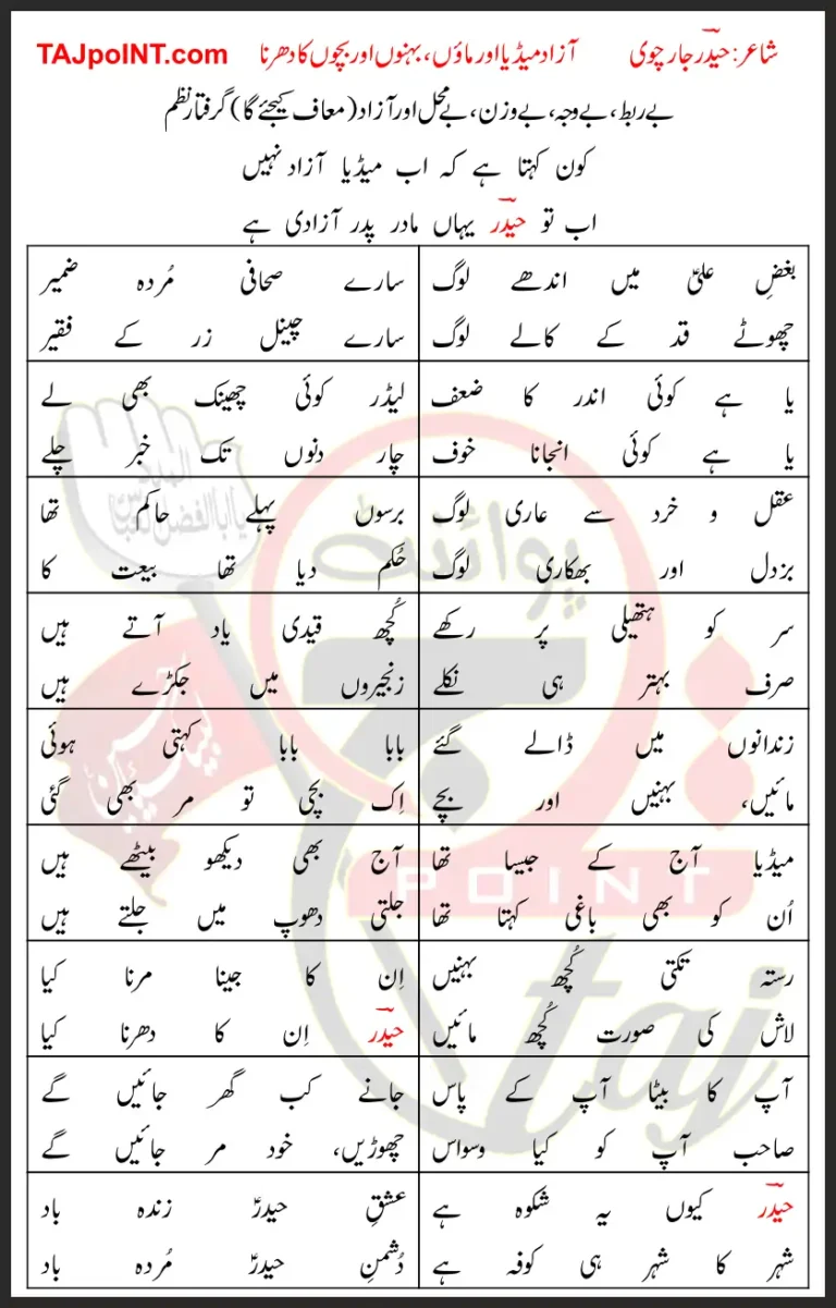 Karachi Dharna 2019 Lyrics Urdu