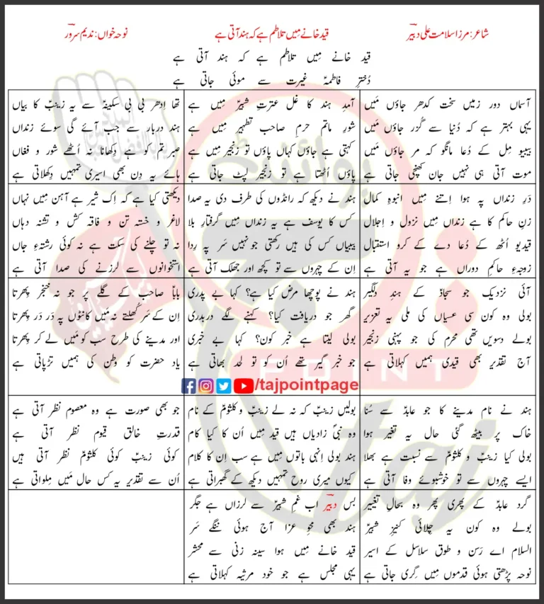 Qaid Khaney Main Nadeem Sarwar Lyrics Urdu 2007