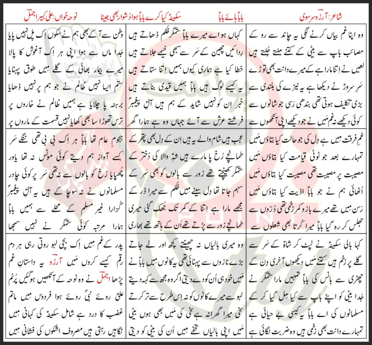 Haye Baba Ali Kabir Ajmal Lyrics In Urdu 2022