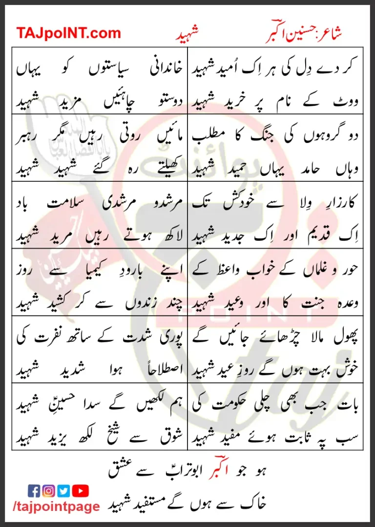 Karde Dil Ki Har Ik Umeed Shaheed Lyrics In Urdu 2021