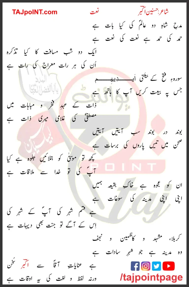 Madh e Shah e Do Alam Ki Kya Baat Hai Lyrics 2018