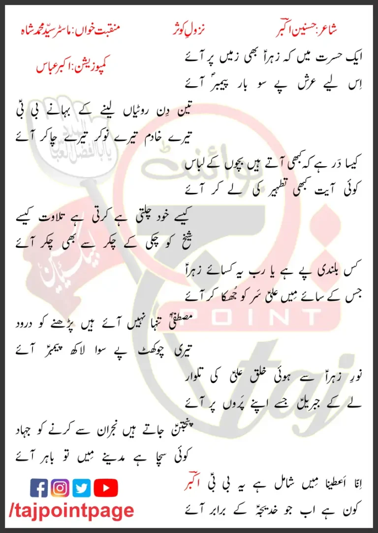 Nazool e Kausar Master Syed Mohammad Shah 2021