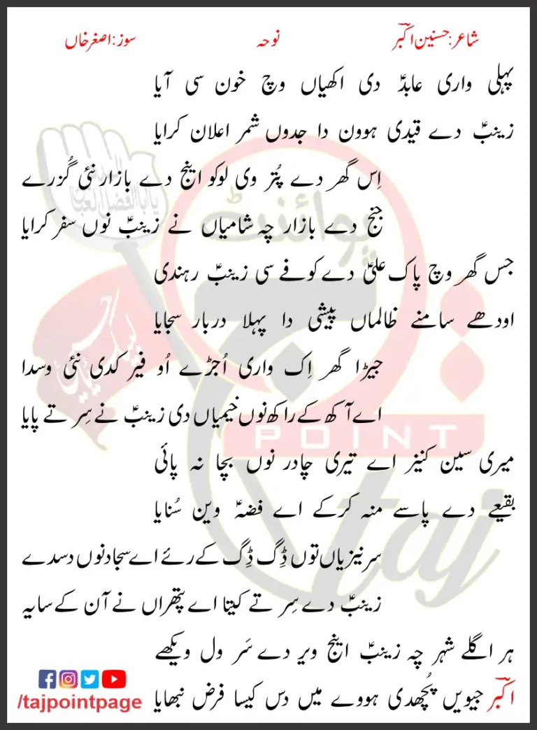 Pehli Wari Abid Di Akhiyaan Wich Khon Lyrics 2019