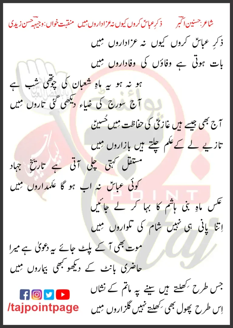 Zikr e Abbas Karon Kyun Na Azadaron Mein 2015