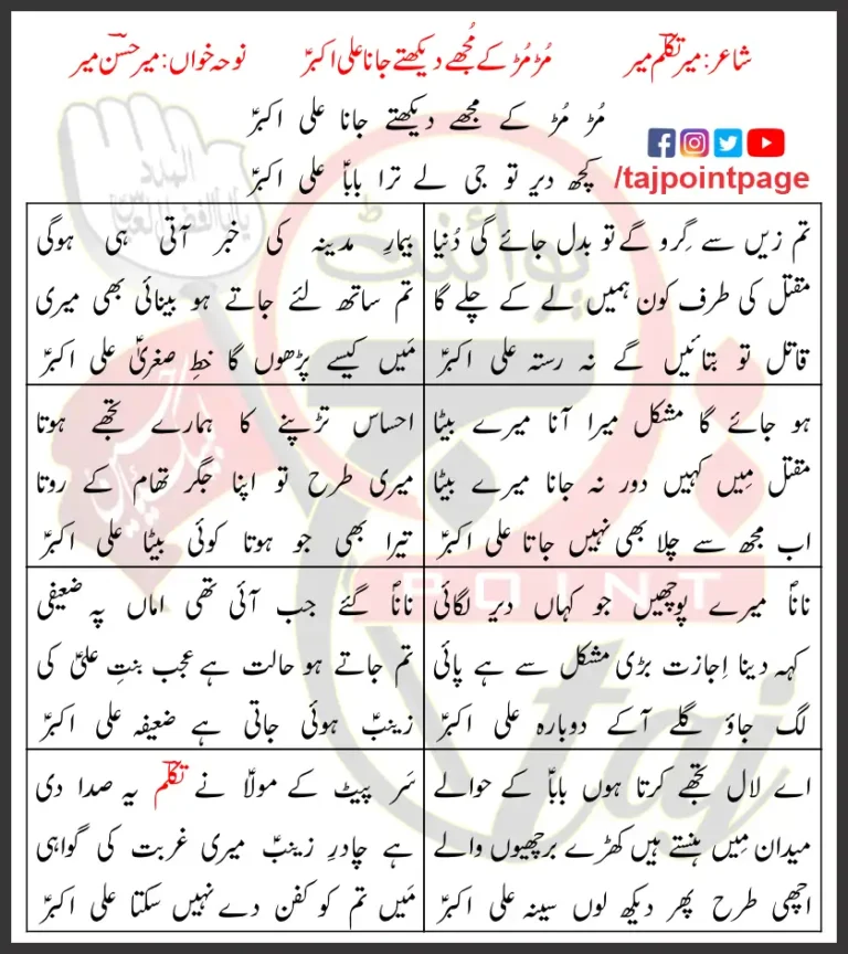 Mur Mur Ke Mujhe Dhaiktay Jana Ali Akbar Lyrics 2018