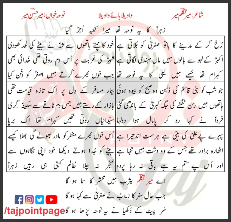 Wawaila Haye Wa Waila Mir Hasan Mir Lyrics Urdu 2005