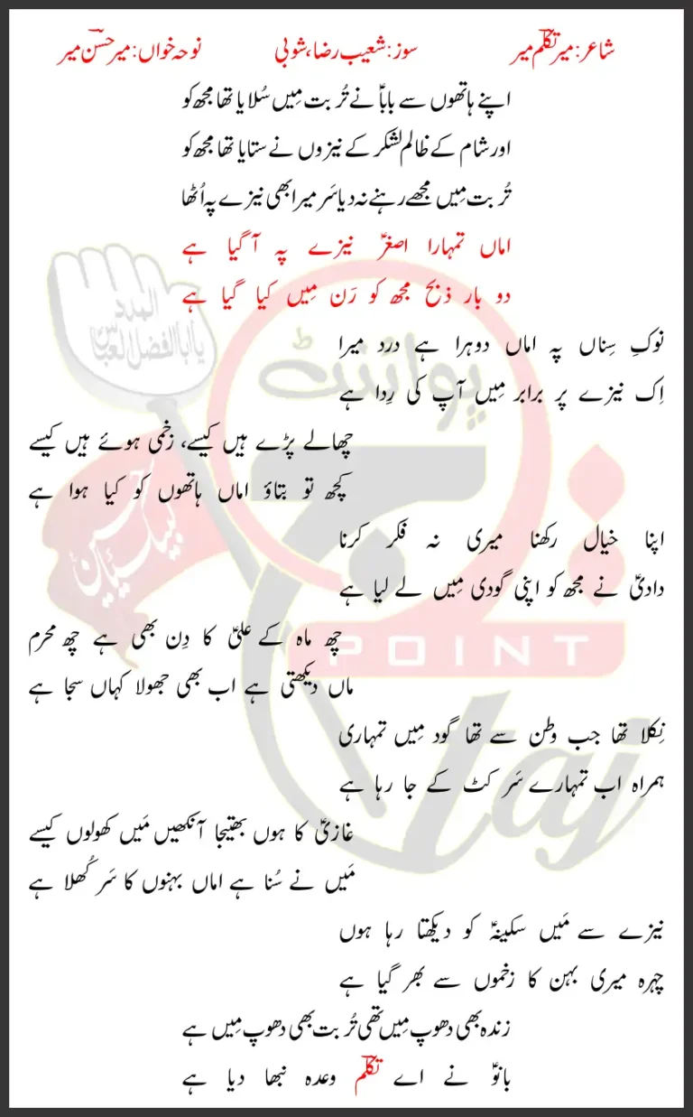 Amma Tumhara Asghar Mir Hasan Mir Lyrics In Urdu 2026